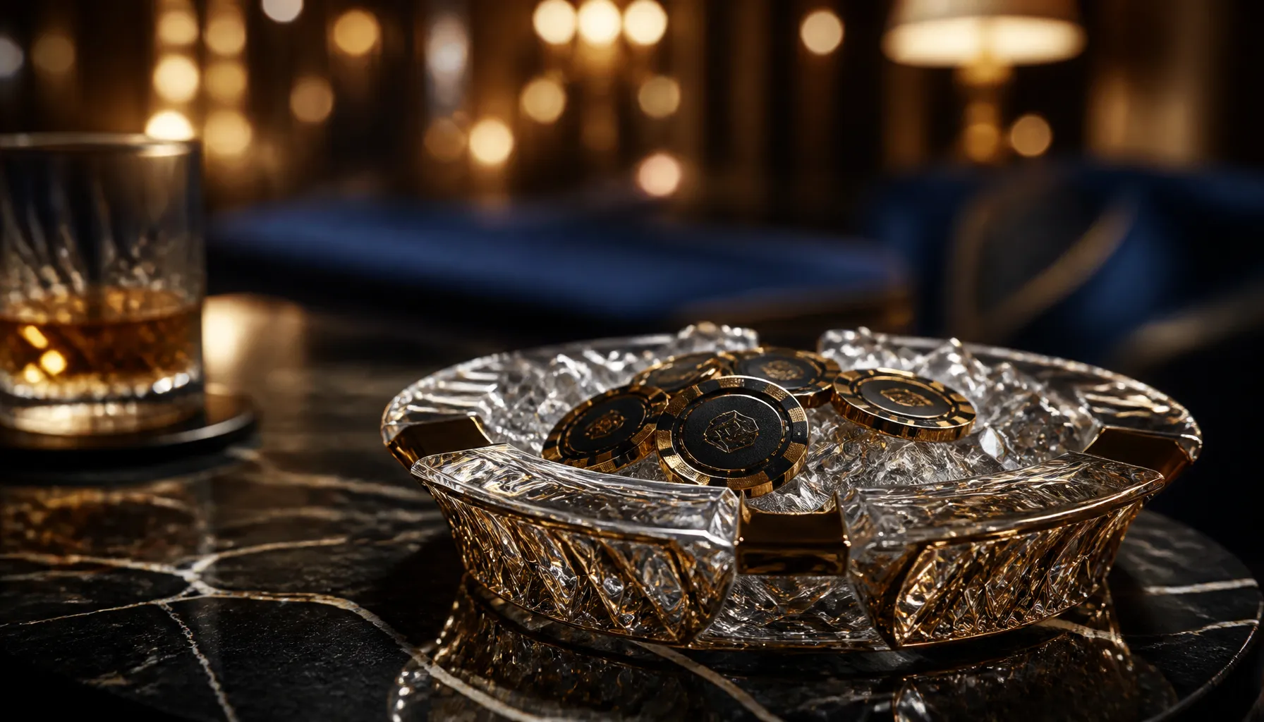 Cinematic close-up of ornate golden maze corridors with dramatic warm torchlight, mythological luxury casino atmosphere